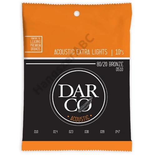 Darco D-510 húr, akusztikus bronz, Extra light 10-47