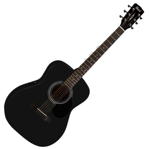 Cort AF510E-BKS akusztikus folkgitár EQ-val, fekete szatén + Választható ajándék