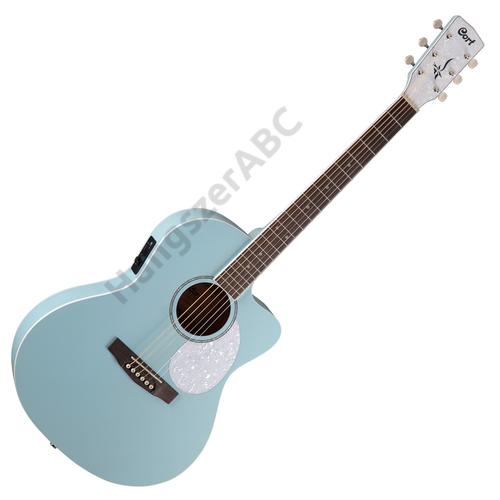 Cort JADE-Classic-SKOP with bag akusztikus Lady-gitár elektronikával, puhatokkal, égkék