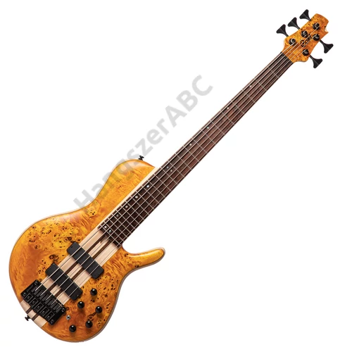 Cort A5Plus-SC-AOP with case el.basszusgitár, borostyán natúr