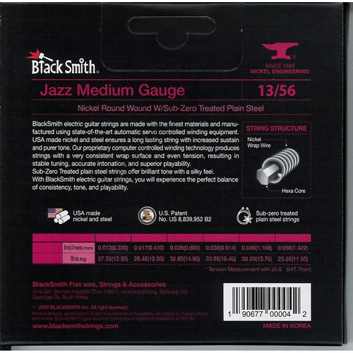 BlackSmith Electric, Jazz Medium 13-56 húr