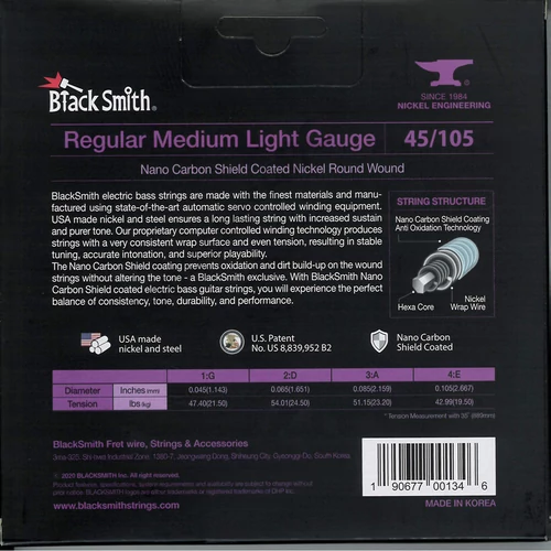 BlackSmith AOT Bass, Regular Medium Light, 35-ös, 45-105 húr