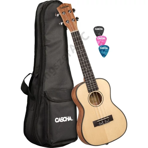 Cascha HH 2151 Concert Solid Top Ukulele Set