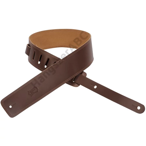 Levys DM1 Leather Guitar Strap, Brown