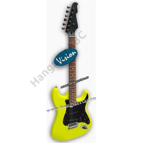 Vision ST-5 Y Neon “Black Head” series elektromos gitár + ajándék kábel!