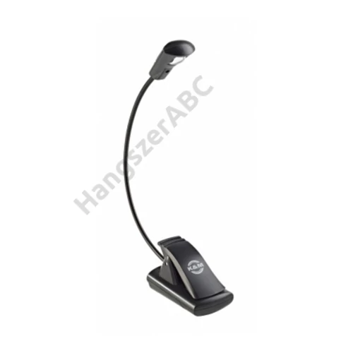 König & Meyer kottalámpa - LED FlexLight – 1 LED-es, csíptethető, 3 db AAA elemmel működik, flexibilis nyakkal, fekete
