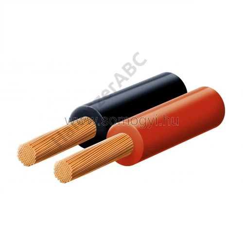 SAL KLS 0,75 Hangszóróvezeték, piros-fekete, 2x0,75 mm