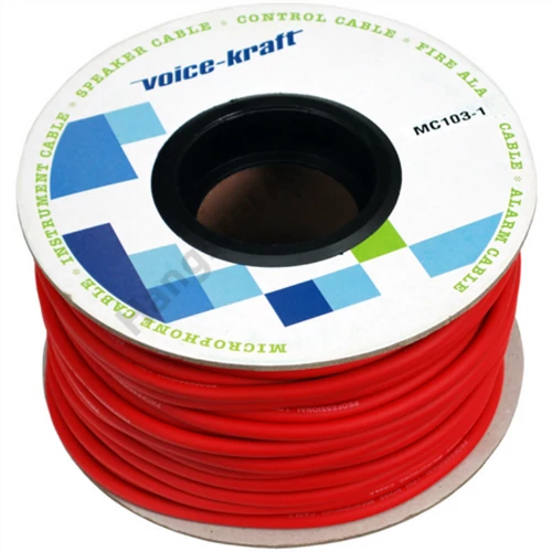 Voice-Kraft ROLLMC103-1 Gitárkábel, piros